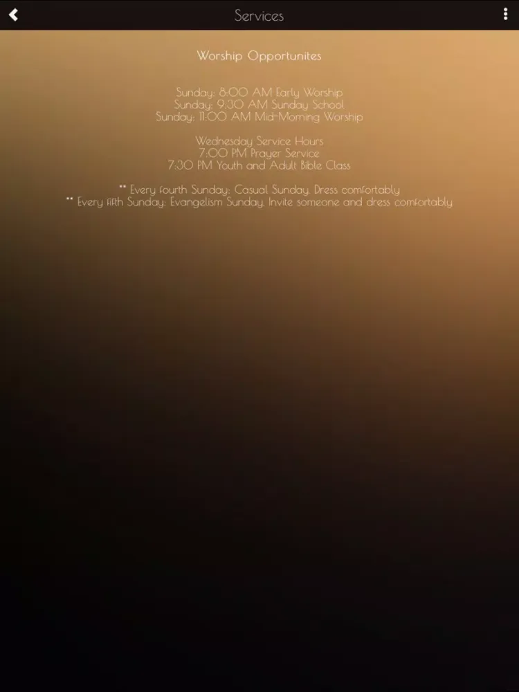 New Mt. Moriah, MBC iPad  Screenshots
