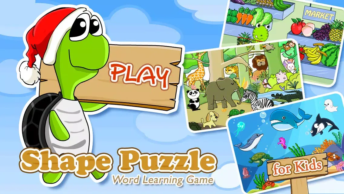 Tangkapan layar Shape Puzzle - Word Learning Game for Kids