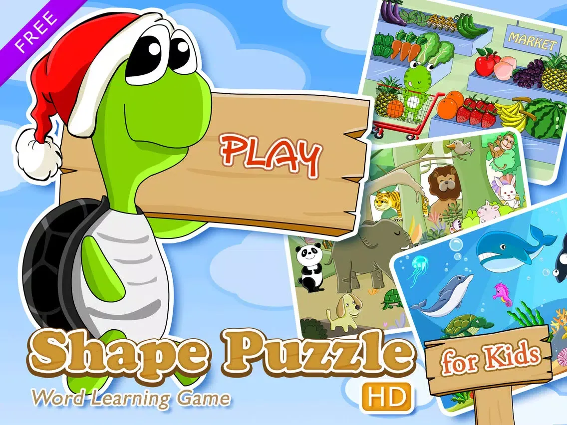 Shape Puzzle HD Free - Word Learning Game for Kids iPad  स्क्रीनशॉट