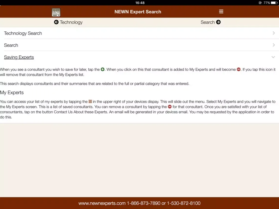 NEWN Expert Witness Search 2 iPad  स्क्रीनशॉट