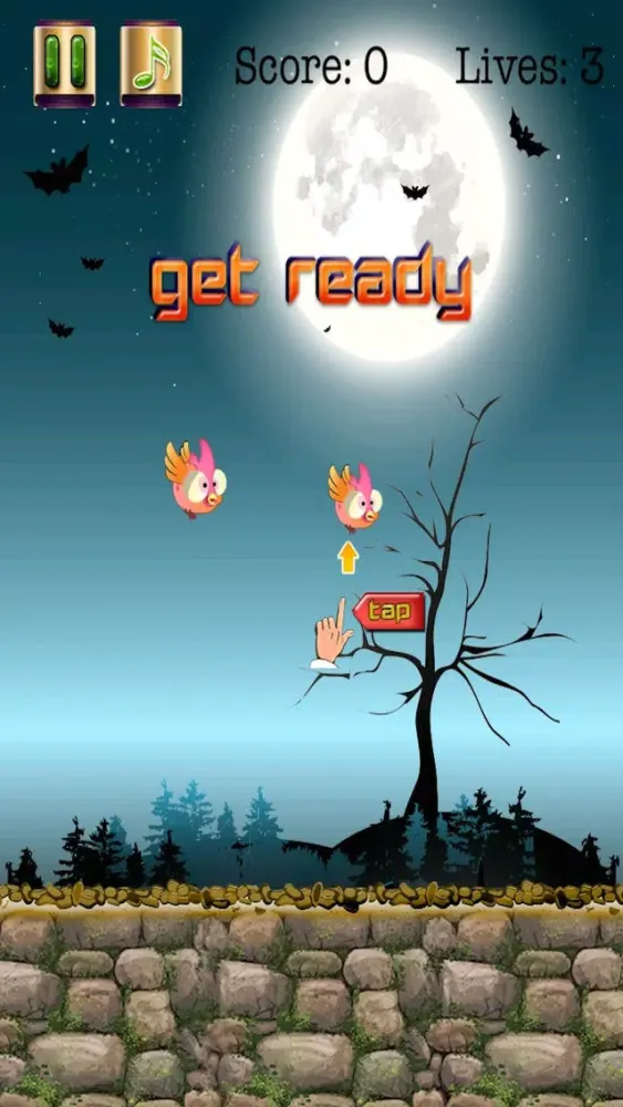 Flybird In Dark Free Screenshots