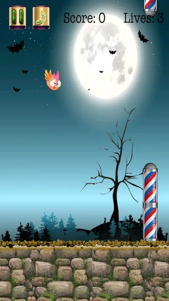 Flybird In Dark Free Screenshots