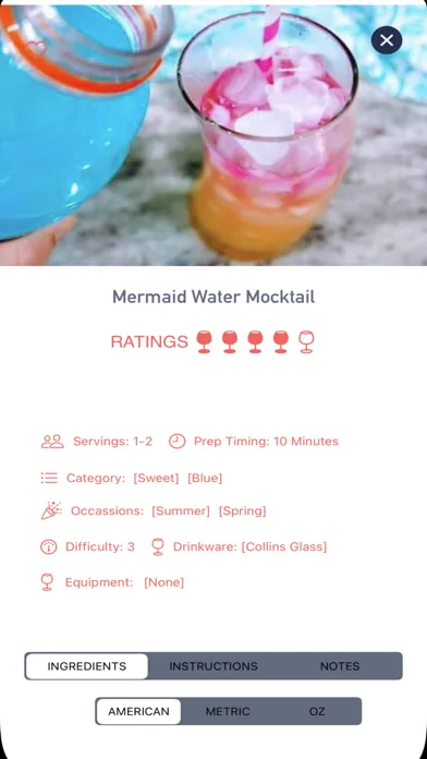 Tangkapan skrin Simply Mocktails