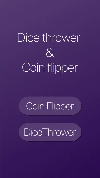 Dice Thrower & Coin Flipper Screenshots