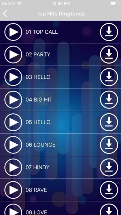 Capturas de tela do New Play Ringtones & Sounds
