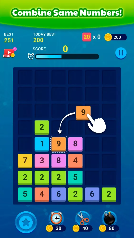 Merge Block: Number Merge Game应用截图