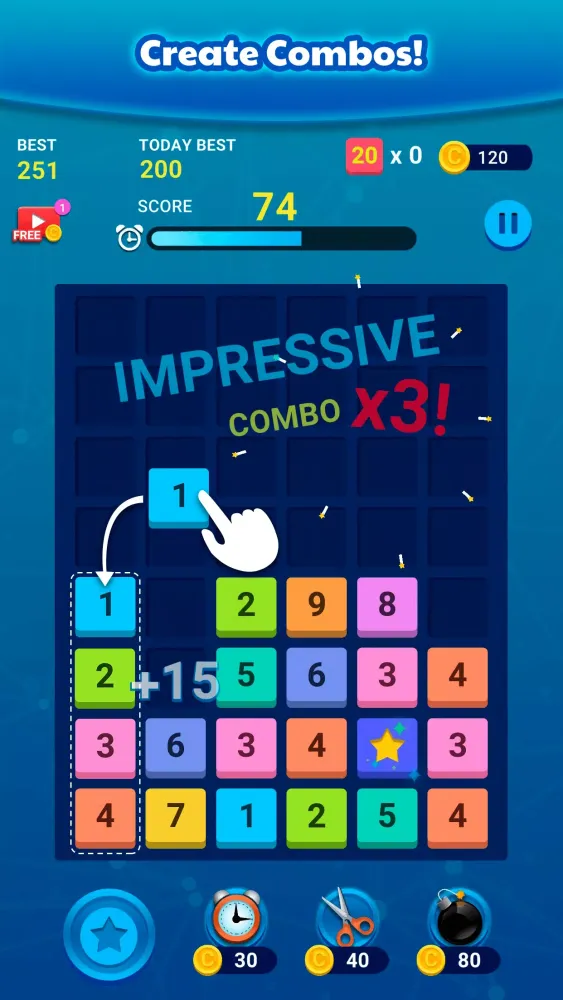 Merge Block: Number Merge Game应用截图