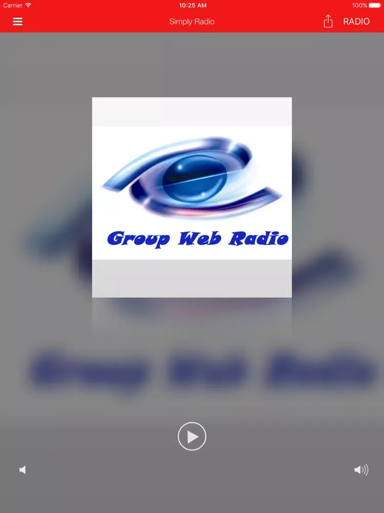 Ảnh chụp màn hình của Group Web Radio iPad 