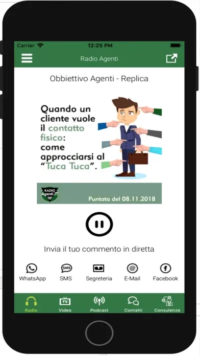 Ảnh chụp màn hình của Radio Agenti.IT
