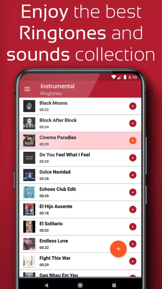 Tangkapan layar Instrumental Ringtones