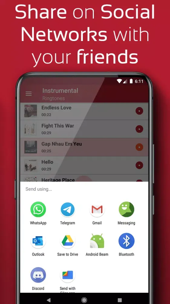Tangkapan layar Instrumental Ringtones