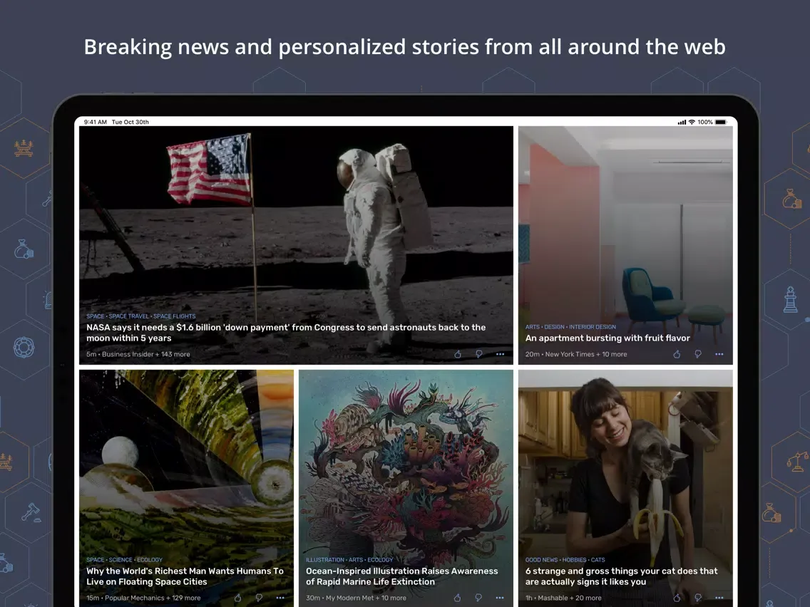 Capturas de pantalla de News360: Personalized News iPad 