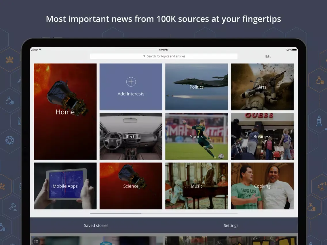 Capturas de pantalla de News360: Personalized News iPad 