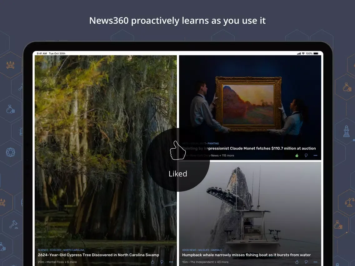 Capturas de pantalla de News360: Personalized News iPad 