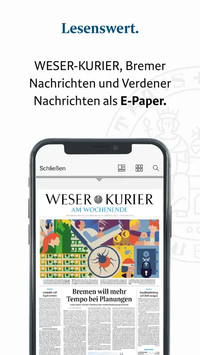 Скриншоты WESER-KURIER E-Paper
