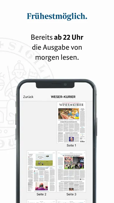 Скриншоты WESER-KURIER E-Paper