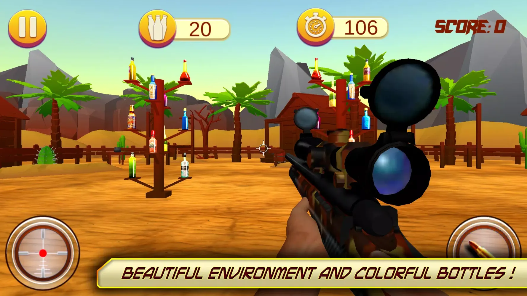 Tangkapan layar Bottle Shoot – Bottle Shooting