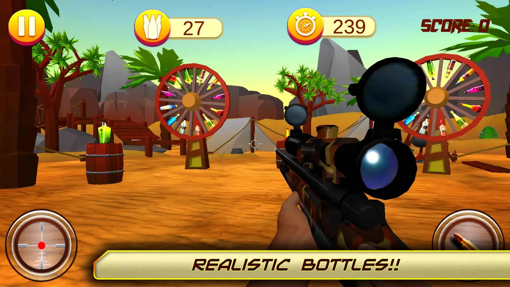 Tangkapan layar Bottle Shoot – Bottle Shooting