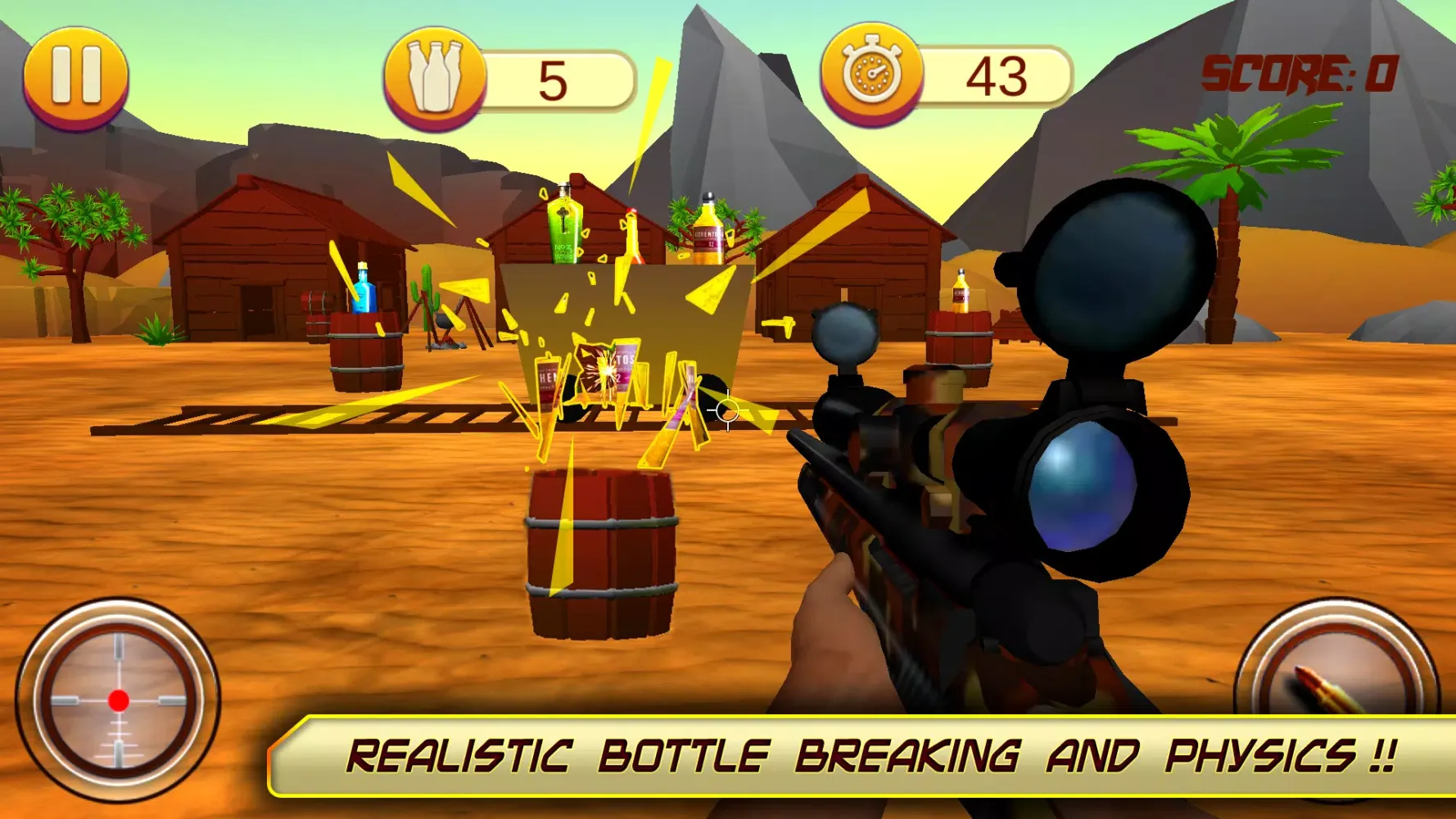 Tangkapan layar Bottle Shoot – Bottle Shooting