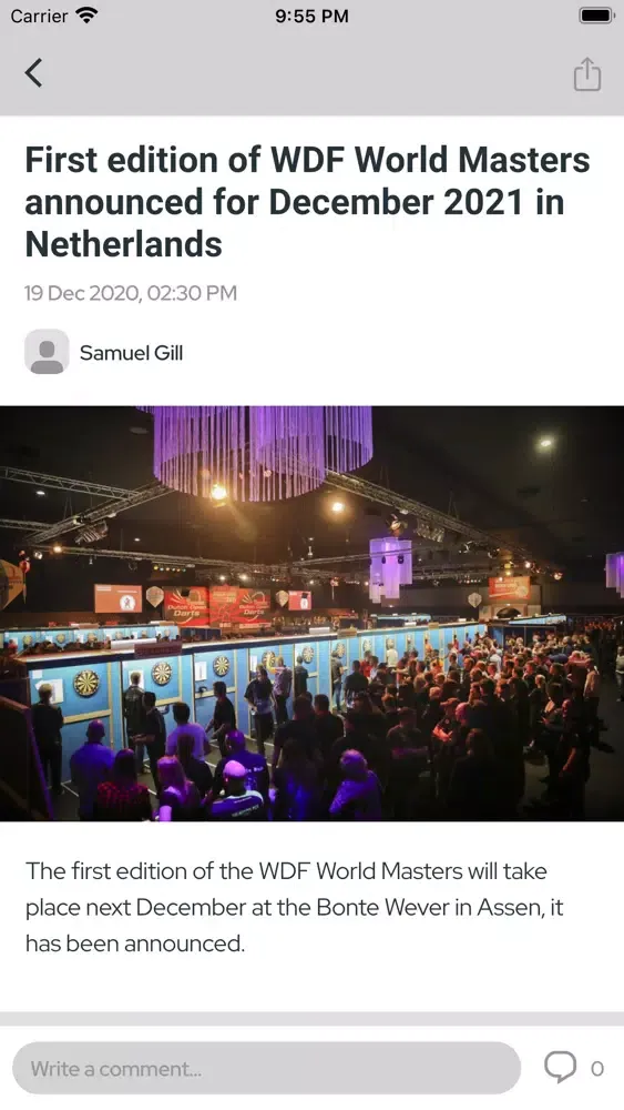 Darts News - PDC & van Gerwen Screenshots