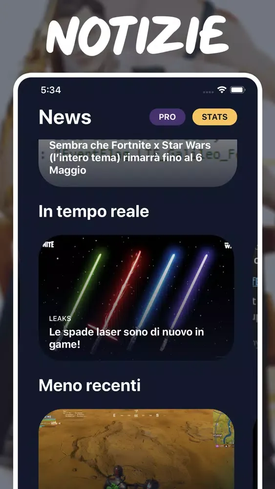Captures d'écran de News per Fortnite Italia