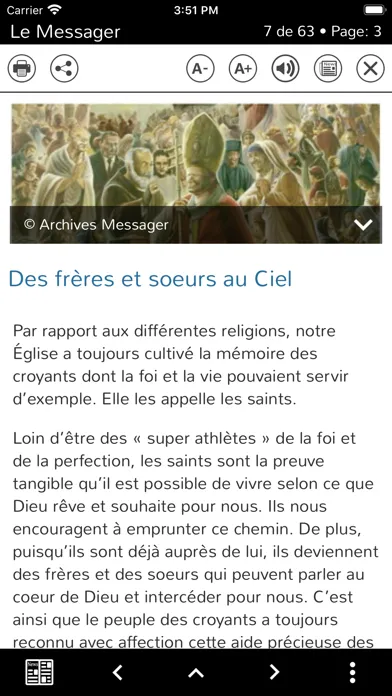 Capturas de tela do Messager de Saint Antoine