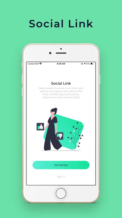 Social Link App Ekran Görüntüleri