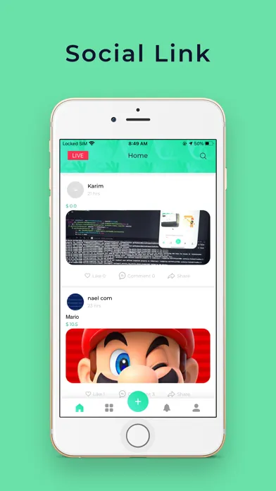 Social Link App Ekran Görüntüleri