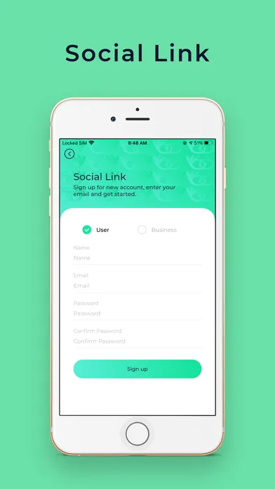 Social Link App Ekran Görüntüleri