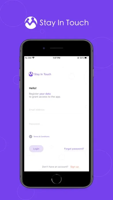ภาพหน้าจอของ STAY IN TOUCH APP