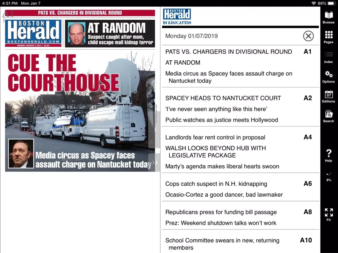 Boston Herald NIE E-Edition iPad  Screenshots