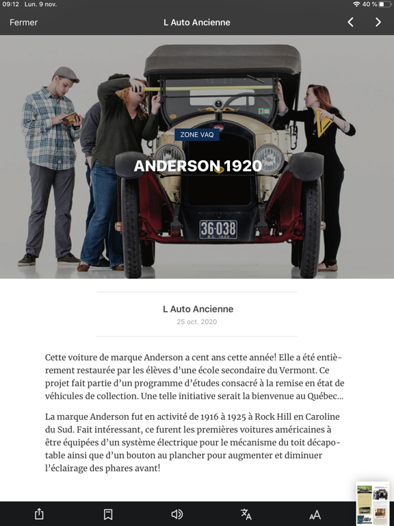 L'auto Ancienne iPad  스크린샷