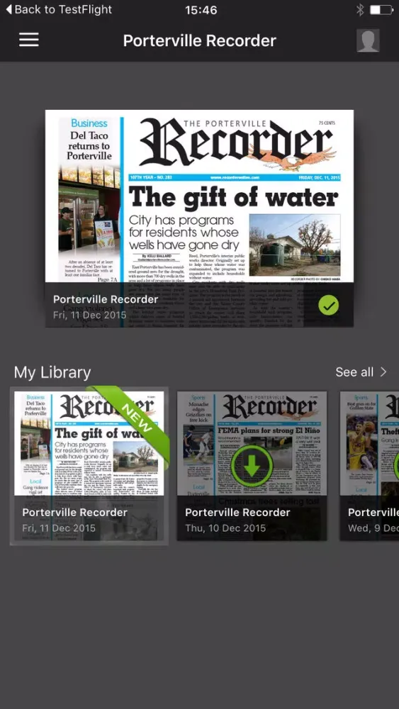 Captures d'écran de Porterville Recorder