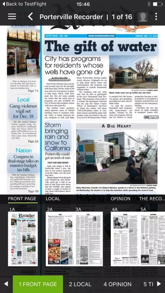 Captures d'écran de Porterville Recorder