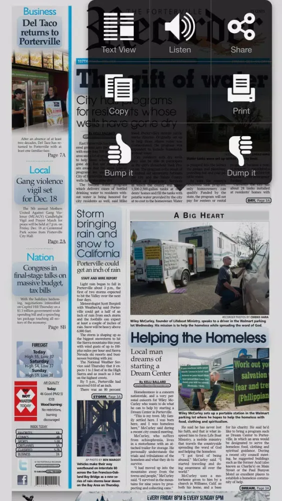 Captures d'écran de Porterville Recorder