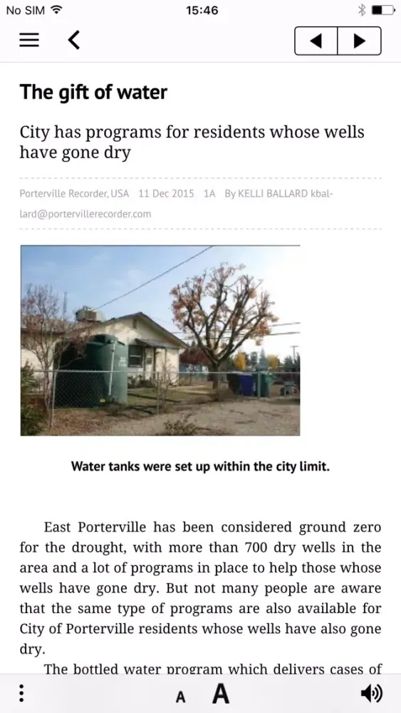 Captures d'écran de Porterville Recorder