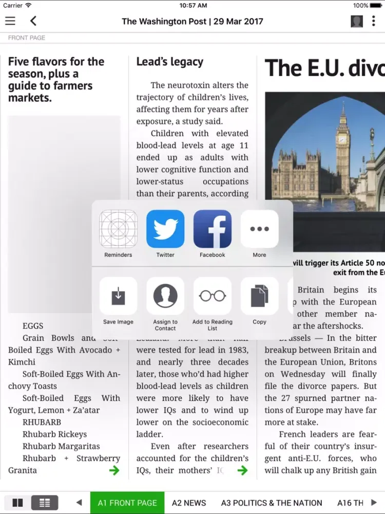 The Washington Post Newspaper in Education iPad  スクリーンショット