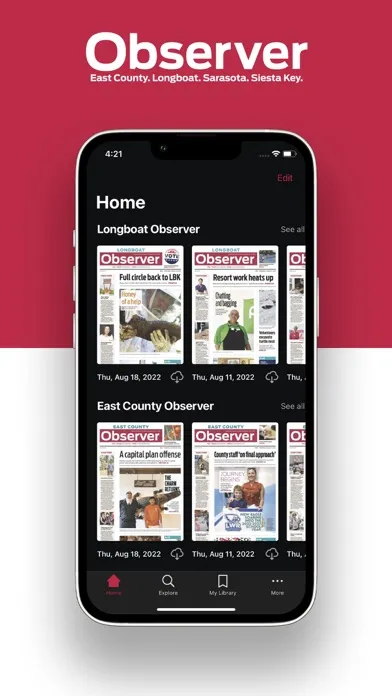 Your Observer e-paper Screenshots