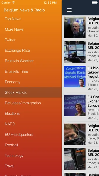 Capturas de tela do Belgium News in English Today & Belgian Radio
