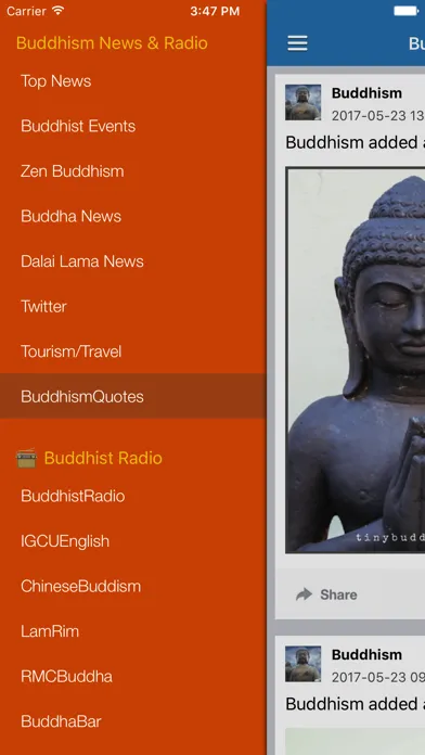 Capturas de pantalla de Buddhism News & Buddha Radio - Buddhist Updates
