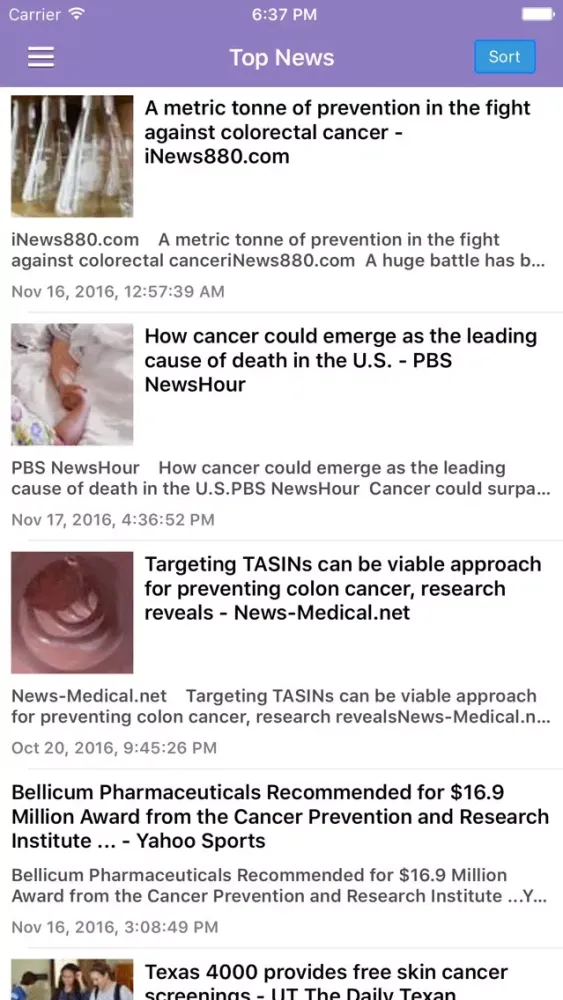Cancer Research News & Prevention Info Pro Screenshots