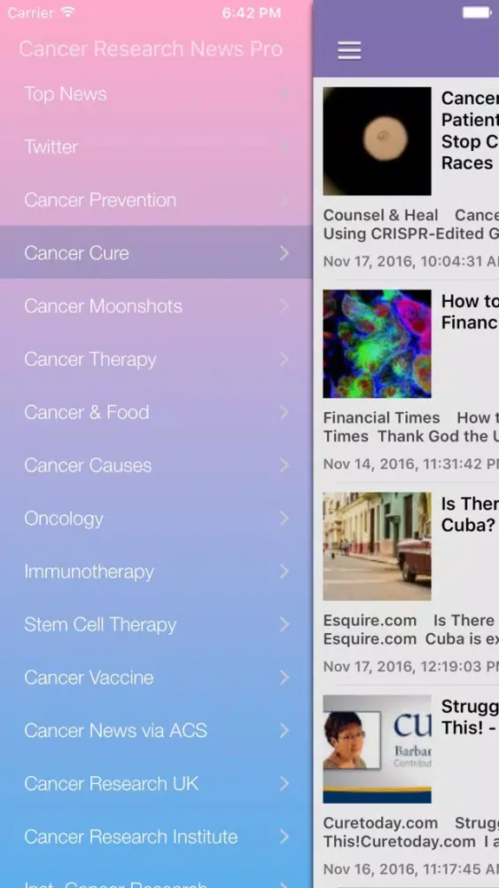 Cancer Research News & Prevention Info Pro Screenshots