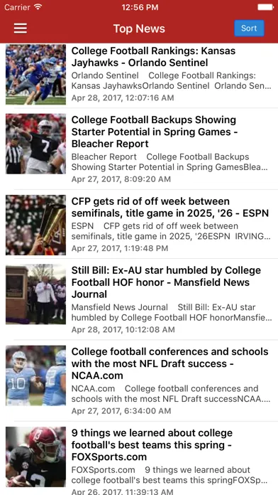 College Football News - Scores, Schedule & Ranking Screenshots