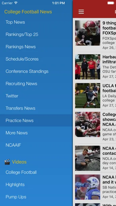 College Football News - Scores, Schedule & Ranking Screenshots