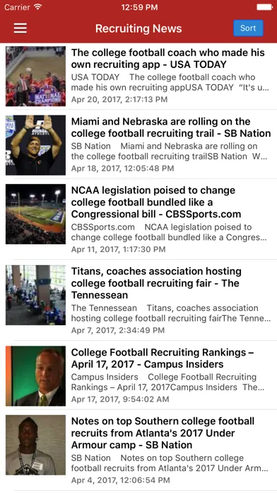 College Football News - Scores, Schedule & Ranking Screenshots