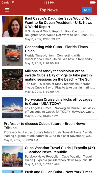 Cuba News & Travel Info Today in English Screenshots