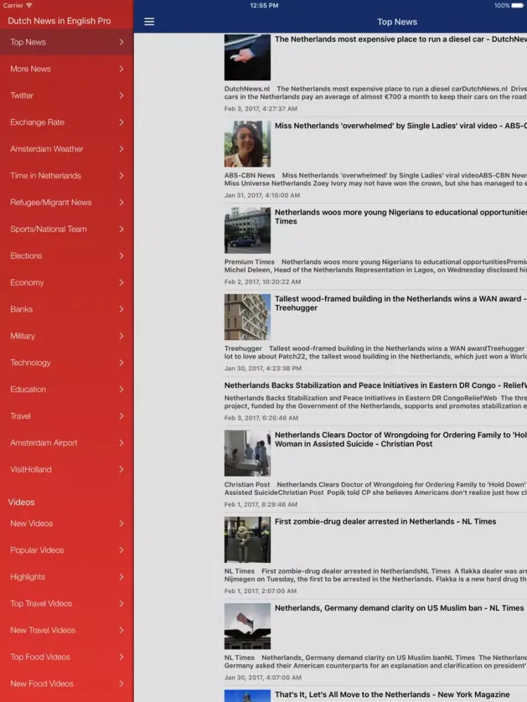 Zrzuty ekranu Dutch News in English Pro iPad 
