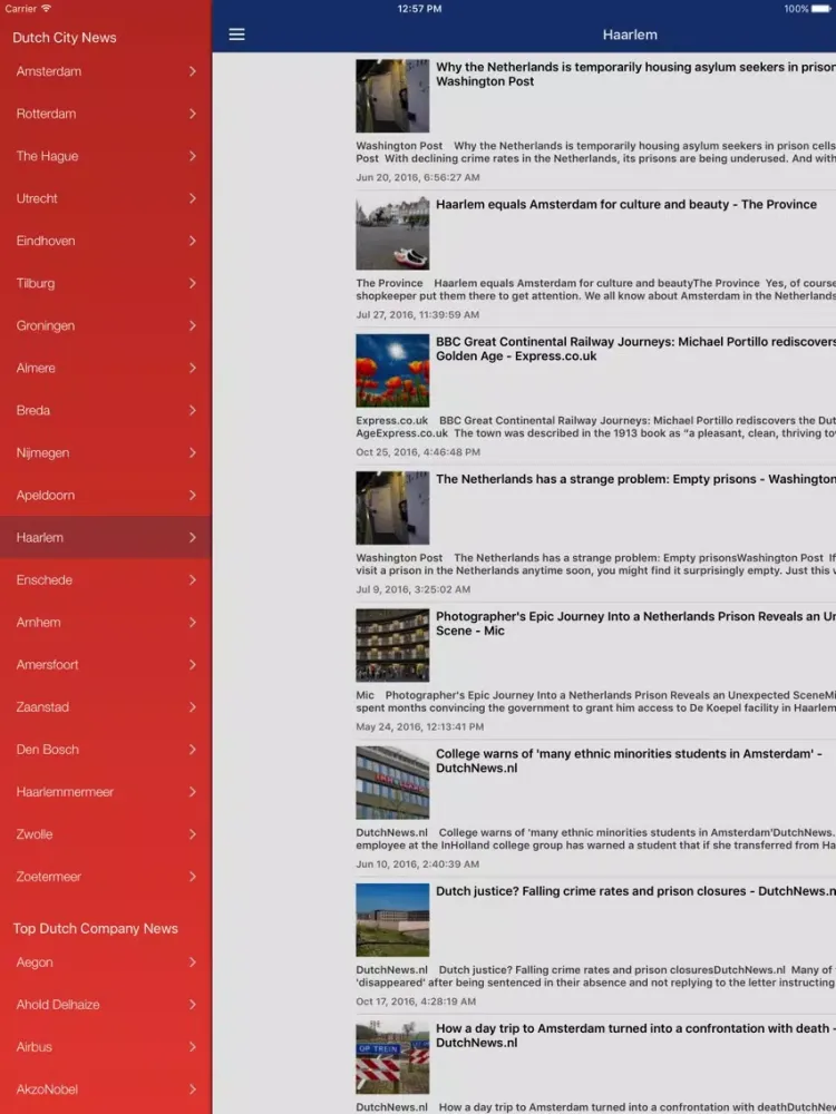 Zrzuty ekranu Dutch News in English Pro iPad 