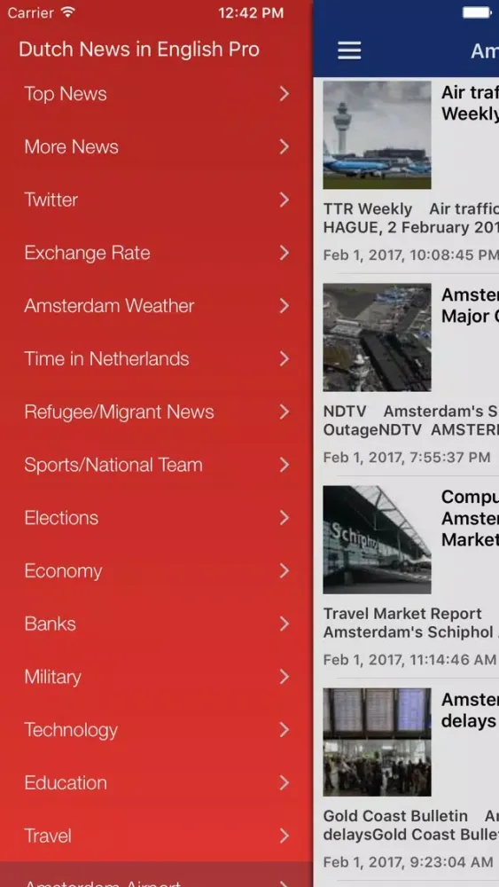 Zrzuty ekranu Dutch News in English Pro