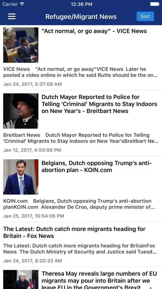 Zrzuty ekranu Dutch News in English Pro